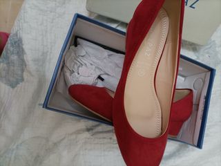 MARYPAZ - Zapatos tacón rojos mujer 39