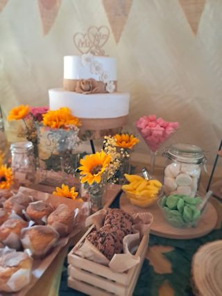 Candy bar rústico para boda