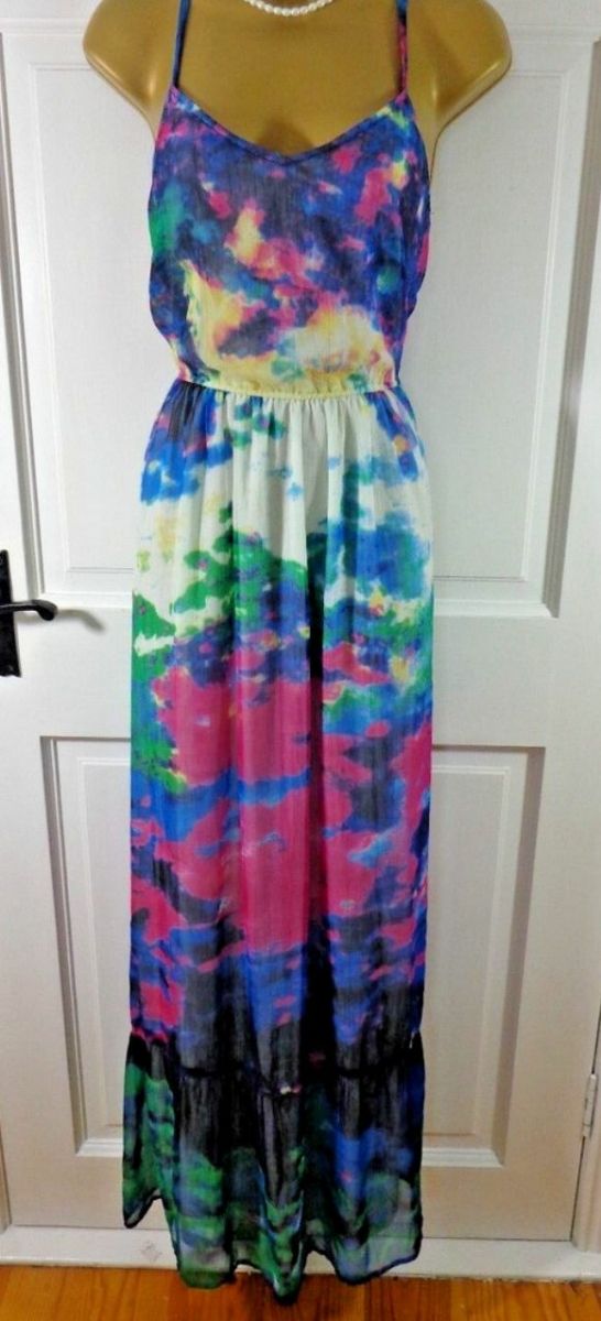 Vestido largo multicolor verano