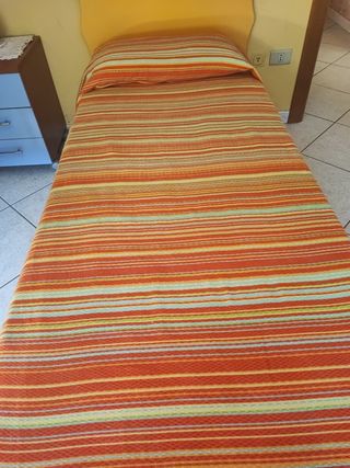 Copriletto singolo a righe - cotone