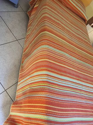 Copriletto singolo a righe - cotone