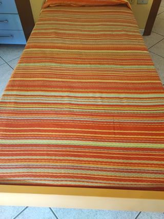 Copriletto singolo a righe - cotone