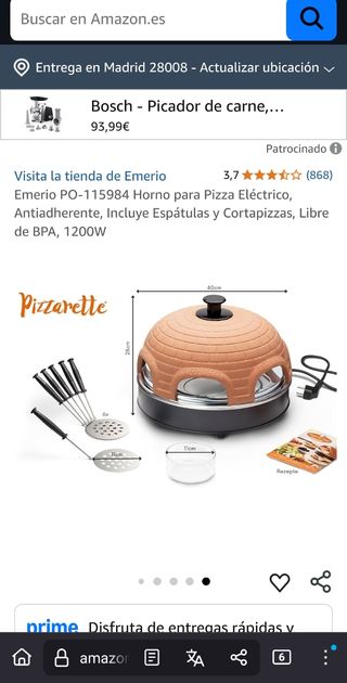 Horno eléctrico para pizzas