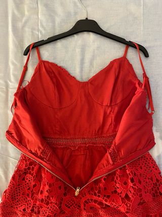 Vestito rosso pizzo - taglia M