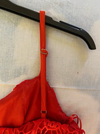 Vestito rosso pizzo - taglia M