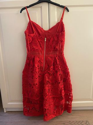 Vestito rosso pizzo - taglia M