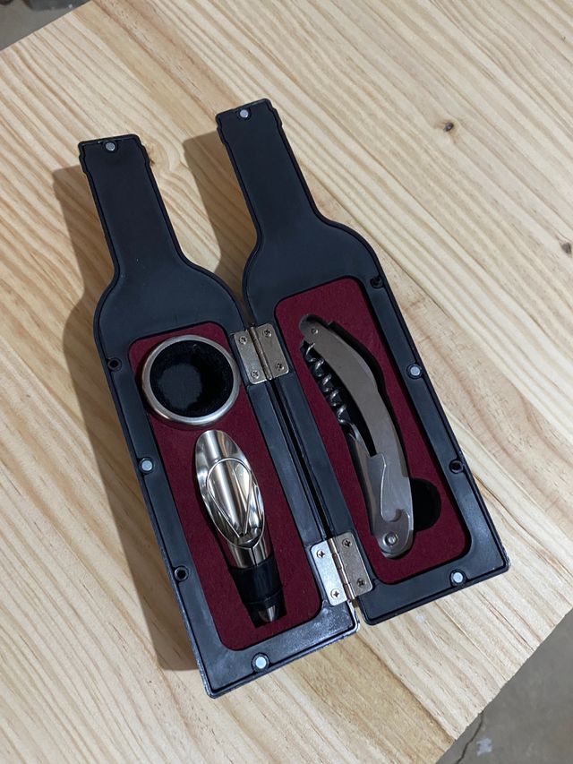 Set Abrebotellas Vino DISOK - Negro