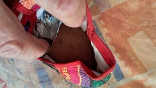 Scarpette bimbo in tela, stile Maya