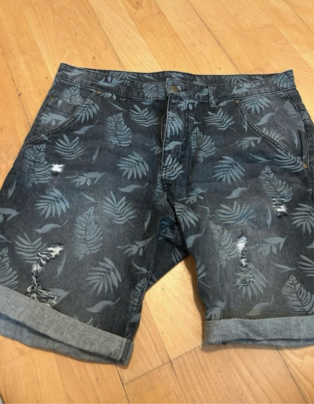 Shorts Jeans Uomo - Blu e Nero