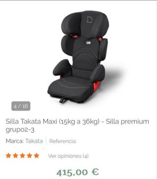 Silla Takata Maxi grupo 2-3 (15-36kg)