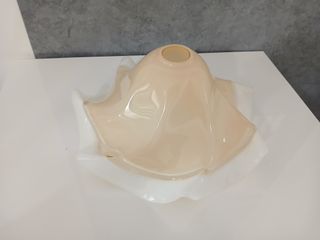 Lampada Vetro Murano Beige e Bianco