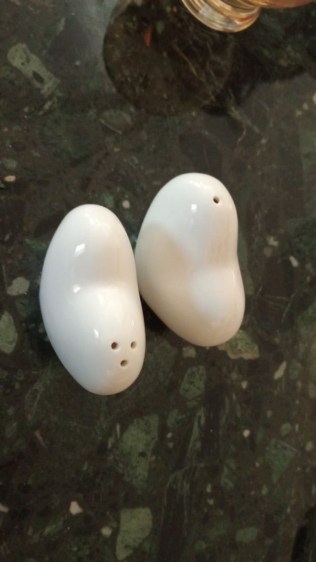 Saliera & pepe cuore | Ceramica bianca