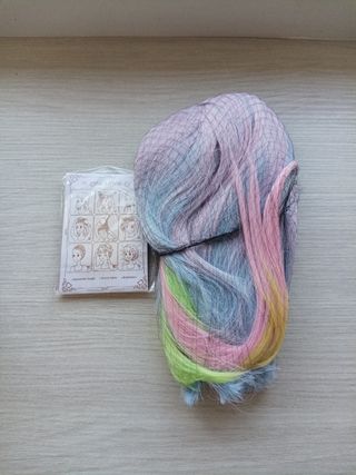 Peluca multicolor
