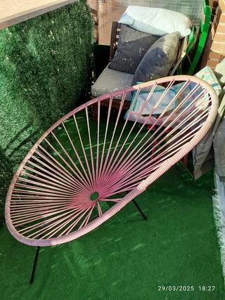 Silla Acapulco grande y rosa
