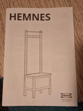 Banco perchero HEMNES ikea blanco, asiento comodo