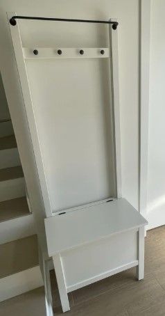 Banco perchero HEMNES ikea blanco, asiento comodo