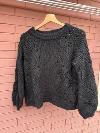 Suéter Ichi negro jersey lana