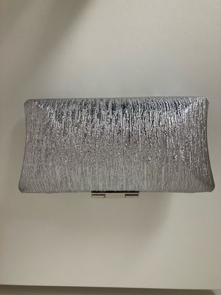 Bolso fiesta plata brillante