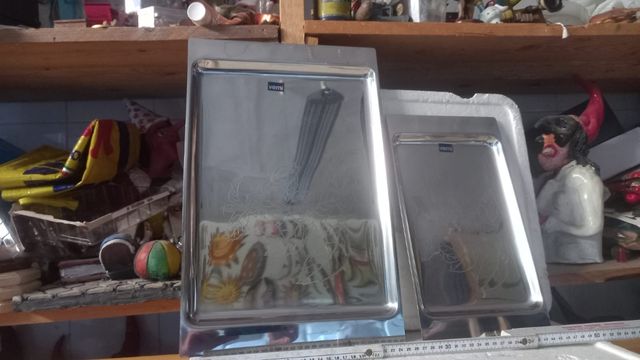 2 Vassoi Vermi in metallo