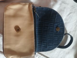 Riñonera piel marrón-beige