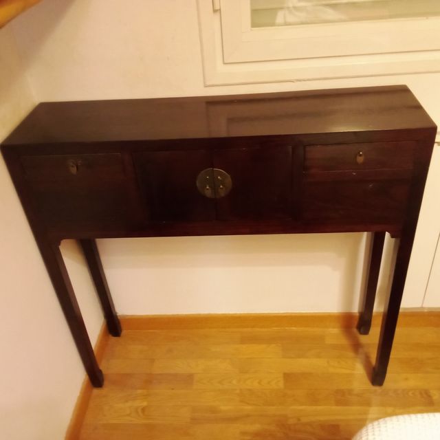 Móvel de console chinês auxiliar de madeira