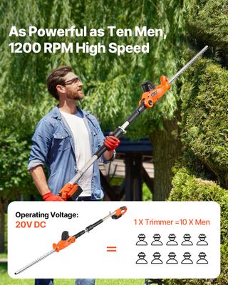 Tagliasiepi Elettrico 1200 RMP Tagliasiepi a Palo 