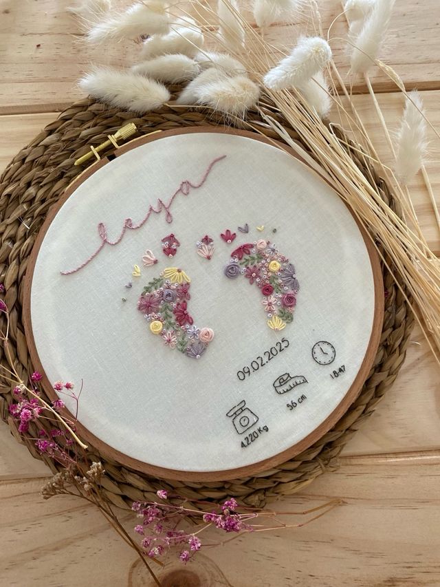 Bastidor bordado bebé personalizado