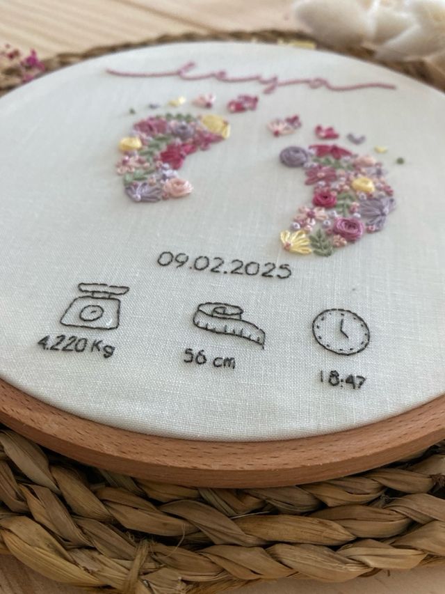 Bastidor bordado bebé personalizado