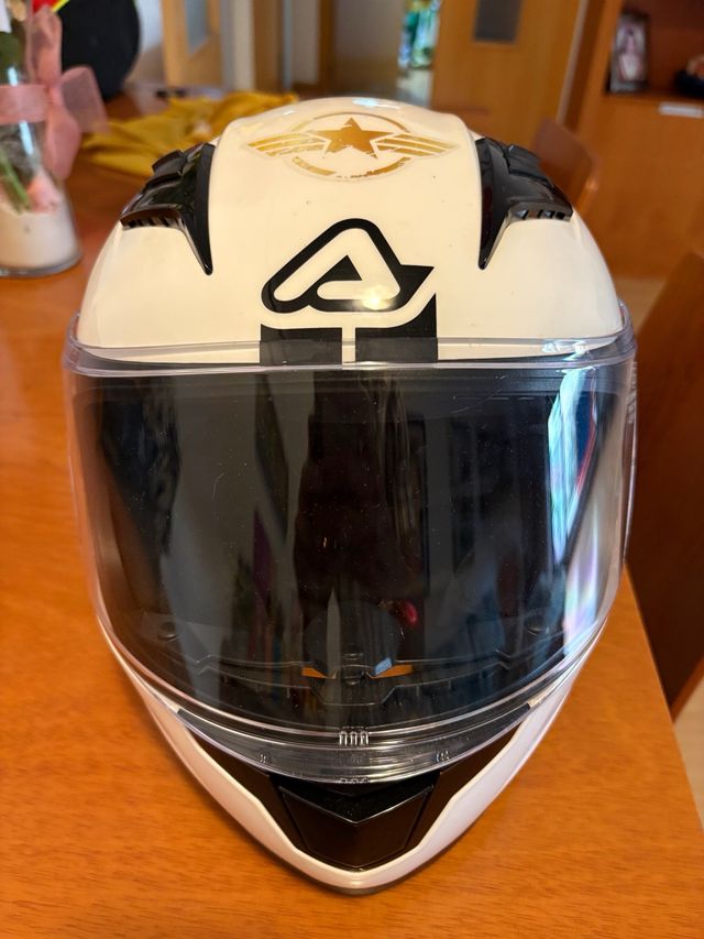 Casco moto niño Acerbis blanco 48CM