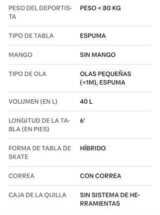 Tabla surf Olaian 6' - Iniciación