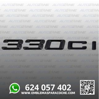 Emblema 330Ci negro para maletero de BMW Serie 3