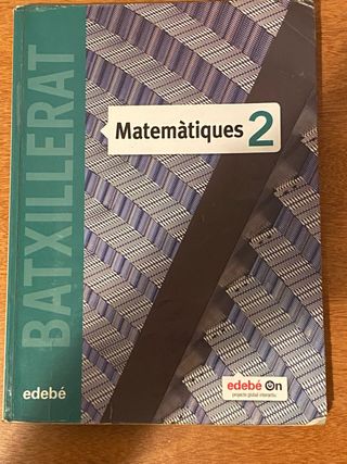Libro de matemáticas de segundo de bachillerato