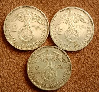 3 Monedas Alemania WWII