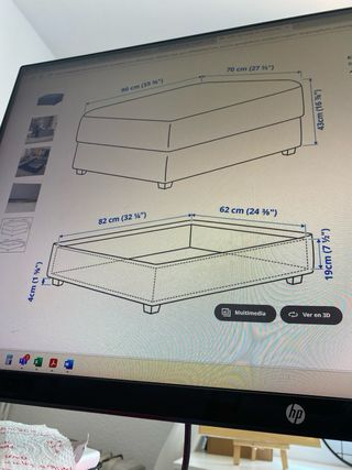 Puff piel Ikea - Beige
