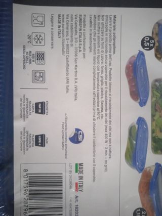 Set 8 contenitori Euro Spin nuovi