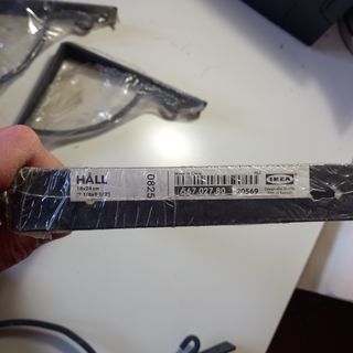 4 reggi Mensole IKEA HALL in metallo ferro micaceo