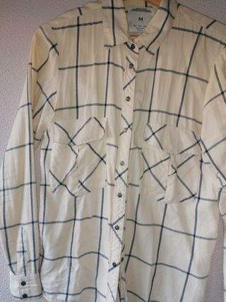 Camisa cuadros Zara M