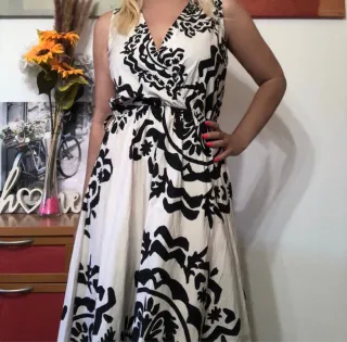 Vestido largo estampado 