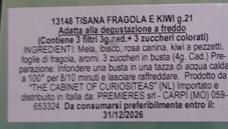 Tisane frutta fredde 3 pz minimo euro 12