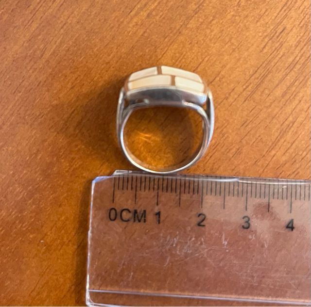 Conjunto Plata & Nacar: Anillo y Colgante