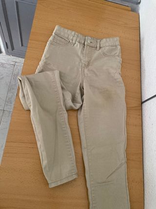 Pantalones beige niña