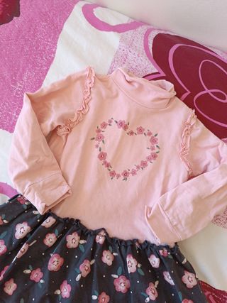 Vestito bimba 2/3 anni - Rosa fiori