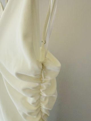 Vestido Zara blanco fruncido