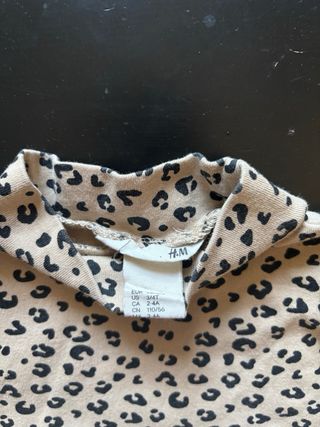 Maglia collo alto bimba, stampa leopardo