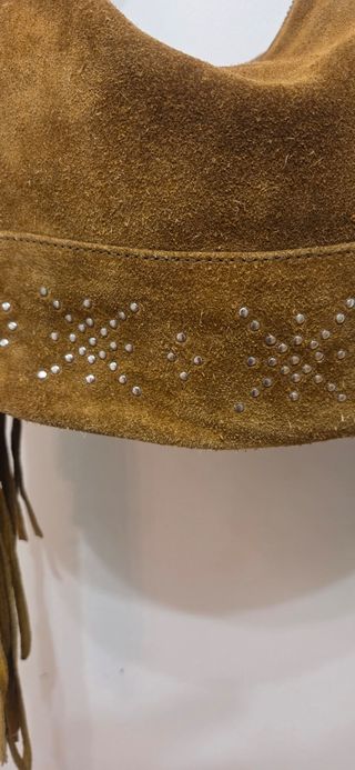 Bolso ante marrón flecos