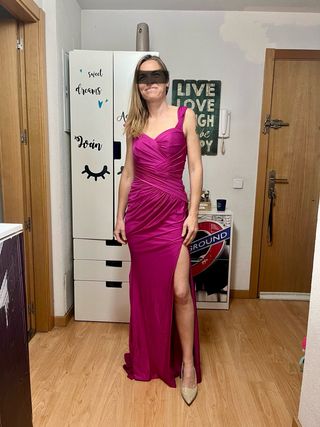 Vestido largo fucsia - boda