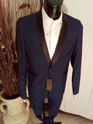 Completo Uomo Elegante Blu