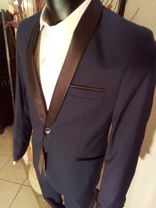 Completo Uomo Elegante Blu