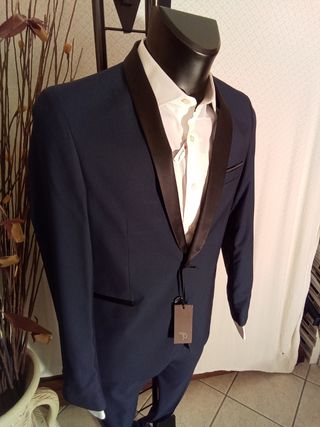 Completo Uomo Elegante Blu