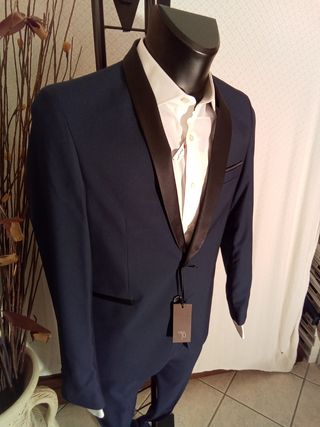 Completo Uomo Elegante Blu